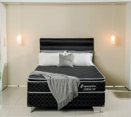SOMMIER 140*190 SSPUMA ESENCIAL TOP NEGRO CON PILOT