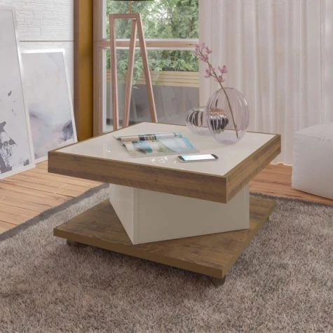 MESA CENTRO SAARA PINO/OFF WHITE