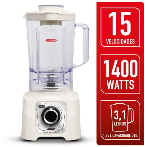 Licuadora Arno Power Max LN64 1400W Blanco