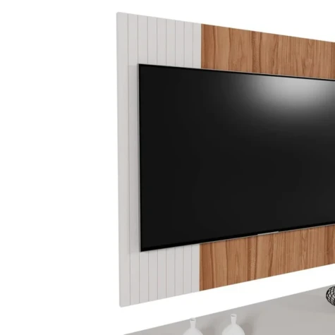 COMBO RACK PANEL WOOD 1.2 CINAMOMO MIEL/PEROLA METALIZ