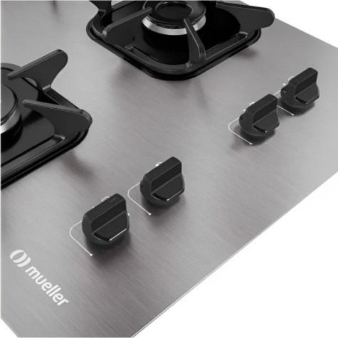 COCINA A GAZ 4H ANAFE MUELLER TRIPLE ALUMINIO