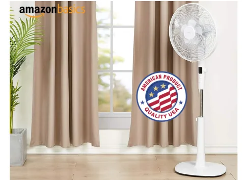 VENTILADOR PIE AMAZON BASICS OSCILANTE