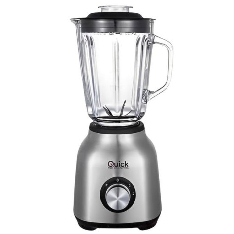 LICUADORA QUICK 2V 1.5L BASE INOX JARRA VIDRIO