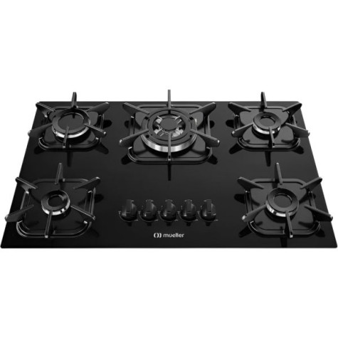 COCINA A GAZ 5H ANAFE MUELLER TRIPLE NEGRO