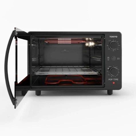 HORNO ELECTRICO TOKYO POP TIMER NEGRO 45L