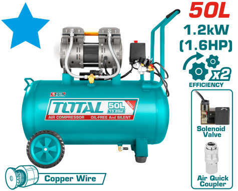 COMPRESOR TOTAL 50L 1.2KW