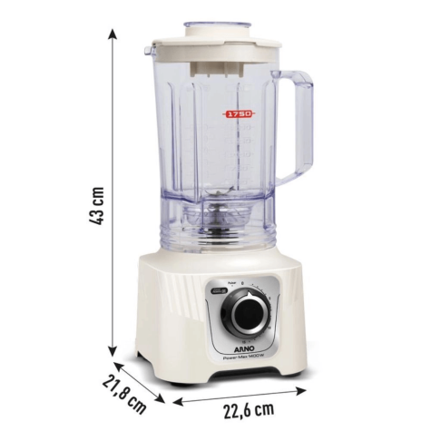 Licuadora Arno Power Max LN64 1400W Blanco