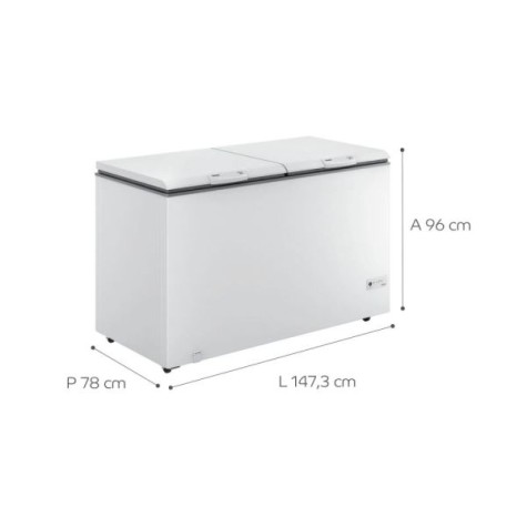 CONGELADOR 2P CONSUL 530L BLANCO