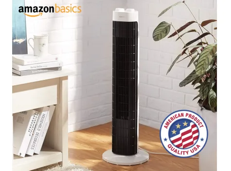 VENTILADOR COLUMNA AMAZON BASICS 3V TEMPORIZADOR