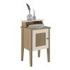 MESA LATERAL CHARLOTE CARVALHO/OFF WHITE