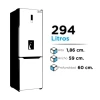 HELADERA 2P MIDEA MOD 400 FRIOSECO SILVER C/DISPENSER