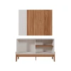 COMBO RACK PANEL WOOD 1.2 CINAMOMO MIEL/PEROLA METALIZ