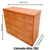 COMODA C/CERRADURAS NATURAL * 96*118*51