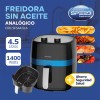 FREIDORA SPEED SIN ACEITE ANALOGICO 4.5L NEGRO