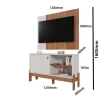 COMBO RACK PANEL WOOD 1.2 CINAMOMO MIEL/PEROLA METALIZ