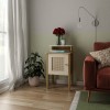MESA LATERAL CHARLOTE CARVALHO/OFF WHITE