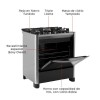 COCINA A GAZ 5H FISCHER GRAN CHEFF SILVER
